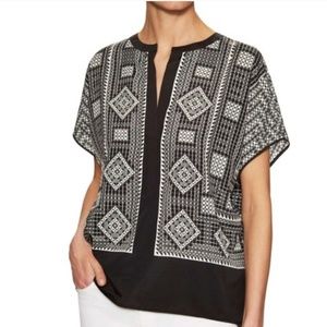 BCBG Maxazria "Ayanna" Print Panel Top